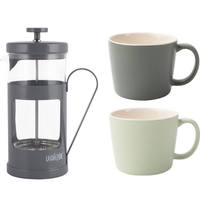 La Cafetiere Coffee Gift Set Fullans Department La Cafetiere Coffee Press Gift Set Grey 400x400